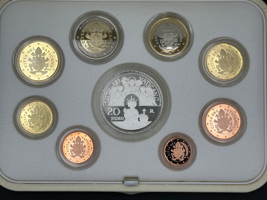 Vaticano. Proof Set 2017 (incl. 20 euro in argento)  (Sin precio de reserva) #1.0