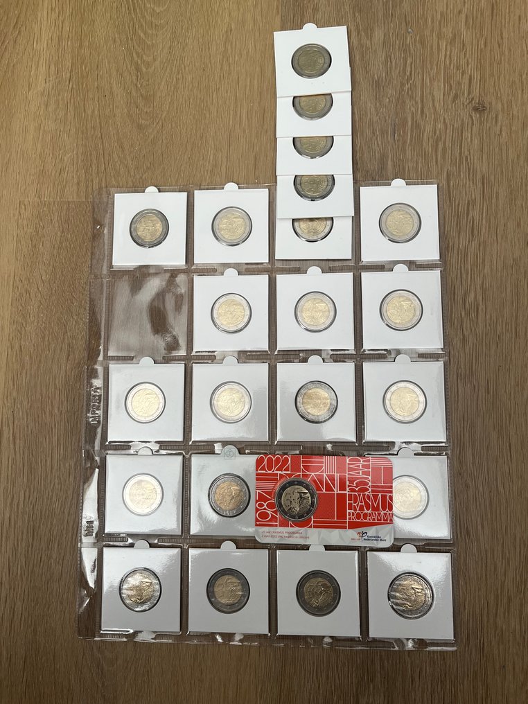 Europe. 2 Euro 2022 "Erasmus" (incl. 2 euro Malta) (23 stuks)  (No reserve price) #1.0