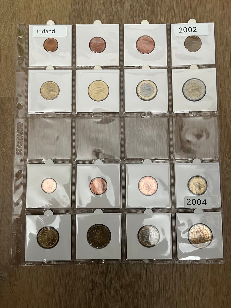 Irland. Series 1 Cent - 2 Euro 2002/2008 (6 series) (Ingen reservasjonspris) #3.2