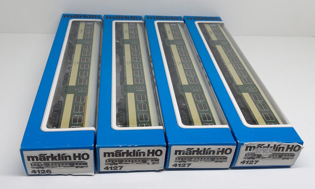 Märklin H0轨 - 4126/4127 - 模型火车客运车厢 (4) - 4x Personenrijtuigen - CFL #1.0
