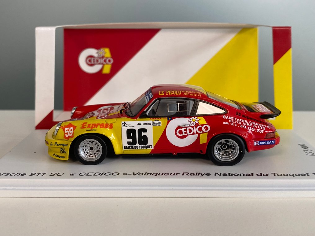 Spark 1:43 - Machetă mașină - Porsche 911 SC #96 Vainqueur Rallye National du Touquet 1989 - Barbara/Barbara - Superb colecționar în ediție limitată, epuizată și numerotată 53 din 300 de exemplare în lume! #4.3