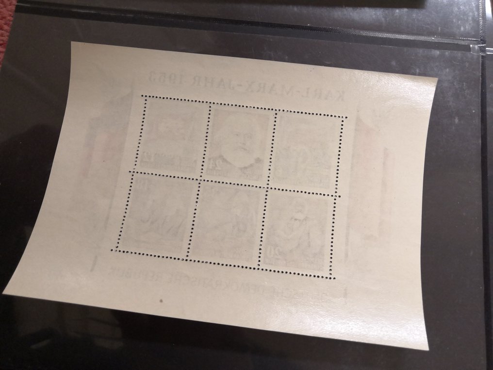 Duitse Democratische Republiek (DDR) 1953 - Marx, volledige blokzin. - Michel Bl. 8/9 A/B #4.3