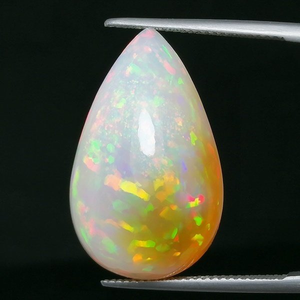 橙色, 白色 蛋白石  - 23.70 ct - 西班牙宝石学院（IGE） - 浓烈的色彩游戏 #1.0