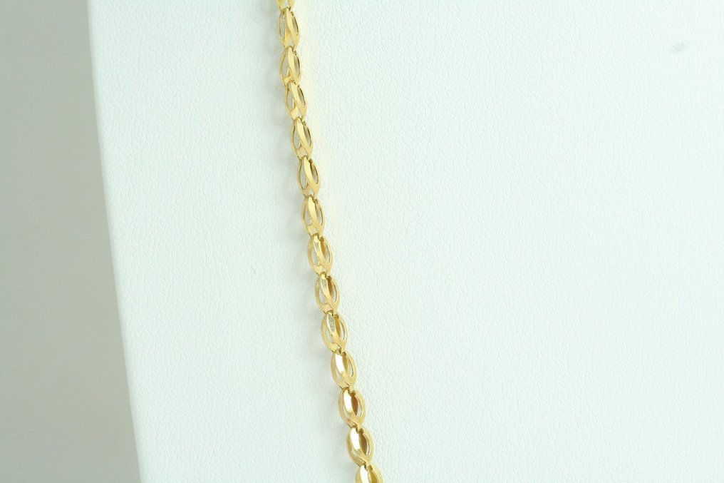 Kaulakoru - 18 kt. Keltakulta, Valkokulta Timantti (Luonnollinen) - Diamonds-kaulakoru. #3.2