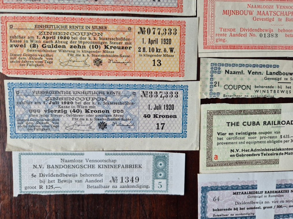 Ολόκληρος ο κόσμος. Collection diverse waardecoupons (45 pieces) (χωρίς τιμή ασφαλείας) #3.2