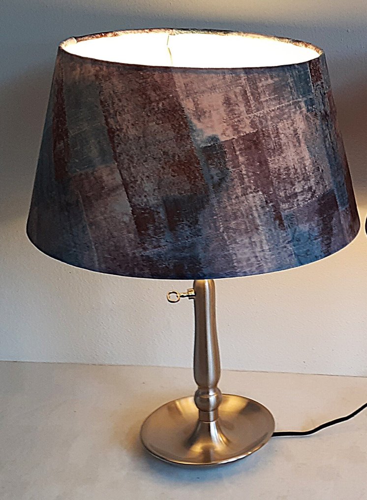 Reliving - Bordlampe - Børstet stål / stofhylster #4.3