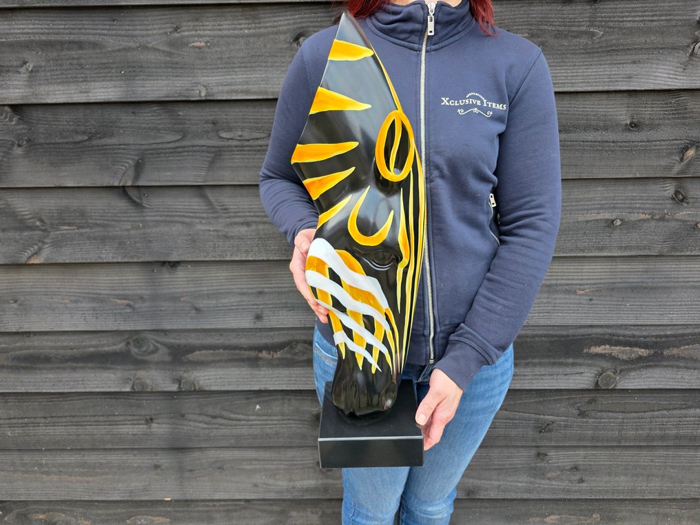 Statue, Zebra Head - Art - 60 cm - Marble, mgo - 2025 #2.1