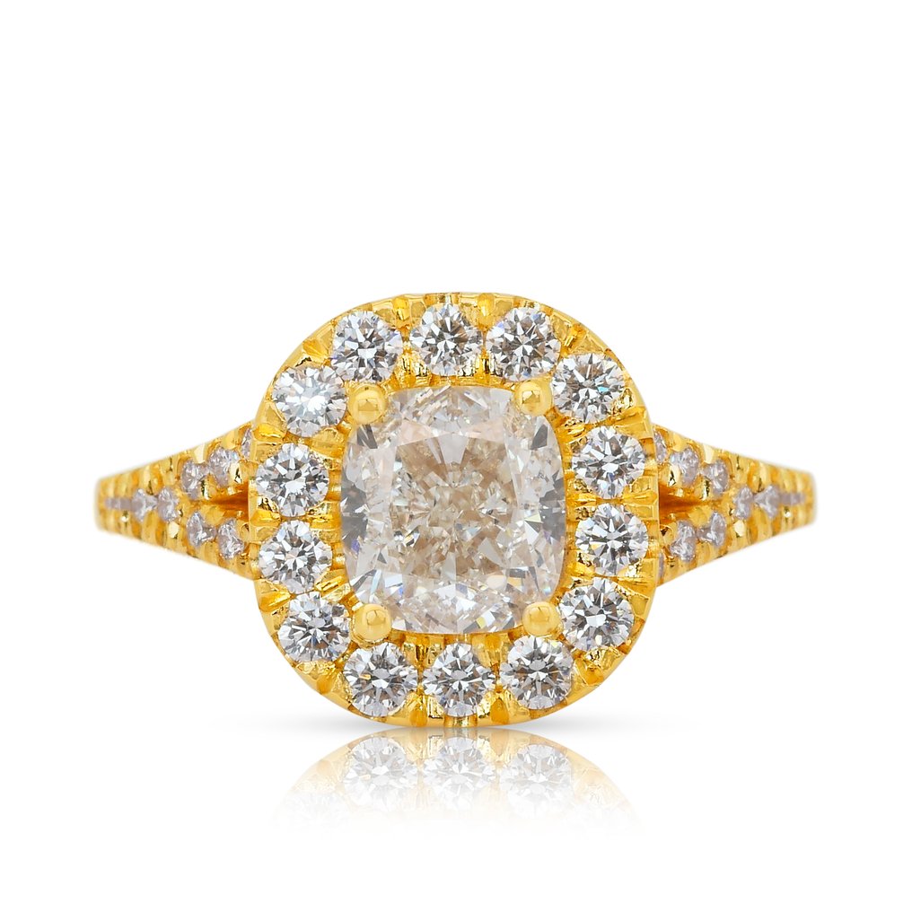 Δαχτυλίδι - 18 καράτια Κίτρινο χρυσό - 2.16ct. tw. Διαμάντι (Φυσικό) - Διαμάντι #1.0