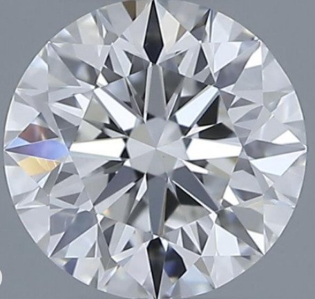 1 pcs Gyémánt (Természetes) - 0.50 ct - Kerek - F - VS2 - Amerikai Gemmológiai Intézet (GIA) #1.0