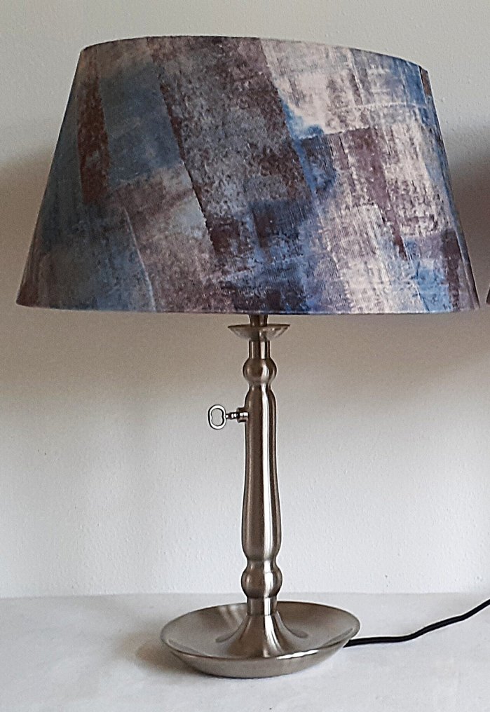 Reliving - Bordlampe - Børstet stål / stofhylster #3.2