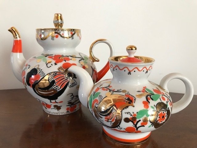 Lomonosov Imperial Porcelain Factory - 2 POTS - Κανάτα - Πορσελάνη #1.0