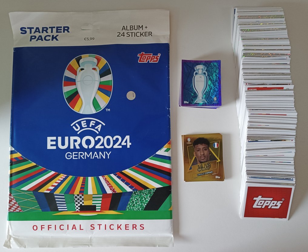 2024 Topps Euro 2024 - Starterpack +100 violette Parallel Sticker Ronaldo Ολοκληρωμένο σετ μεμονωμένων αυτοκόλλητων - Good (GD) #1.0