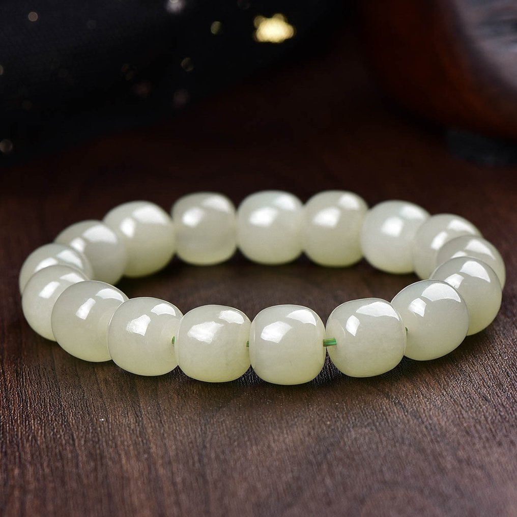 ALGT 认证 - 独家天然软玉手链 地质精确性与耐心的创造- 44.87 g #3.2