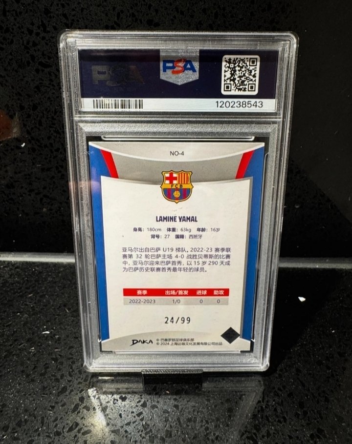 2023/24 DAKA FCB ONE & TWO Lamine Yamal /99 - PSA 8 - 1 Graded card #1.0