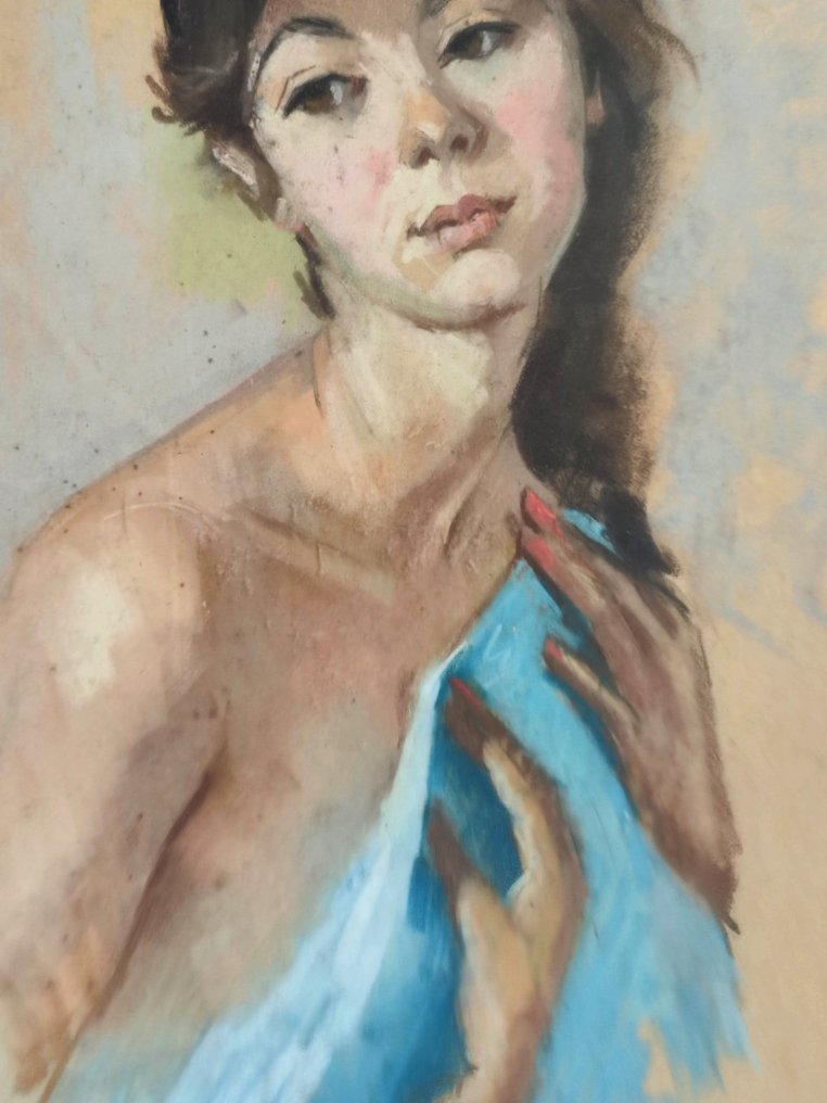 Ellen de Tombay (1918–1998) - No RESERVE - Portrait de jeune femme #4.3