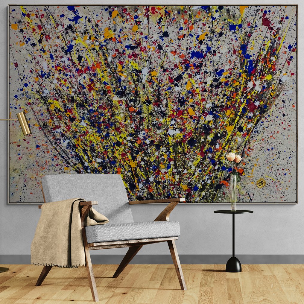 Arvydas Gaiciunas (Retne) - Kra N-8 (XXL) Abstract Expressionist Splash Landscape #1.0