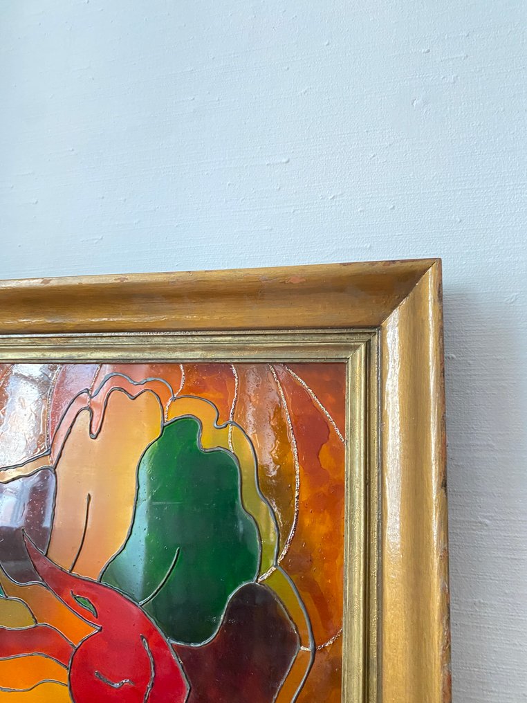  Vetrata colorata - 1950-1960 - Altezza 115 cm  #1.0