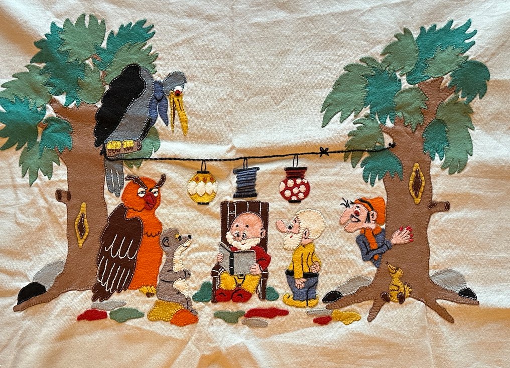 Paulus de Boskabouter - 1 PAKO Wandteppich - Paulus, Oehoeboeroe, Eucalypte, Gregorius e.a. (1967) #1.0