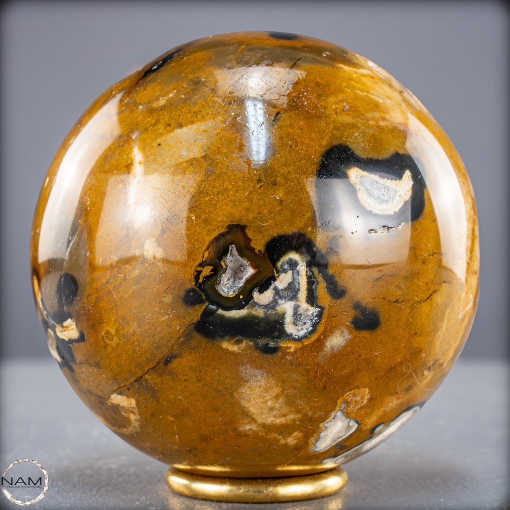 新发现！稀有天然碧玉 - 玛瑙 Sphere- 1429.25 g #3.2