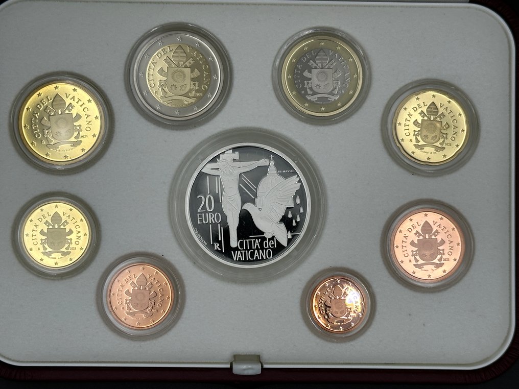 Vaticano. Proof Set 2021 (incl. 20 euro in argento)  (Sin precio de reserva) #2.1