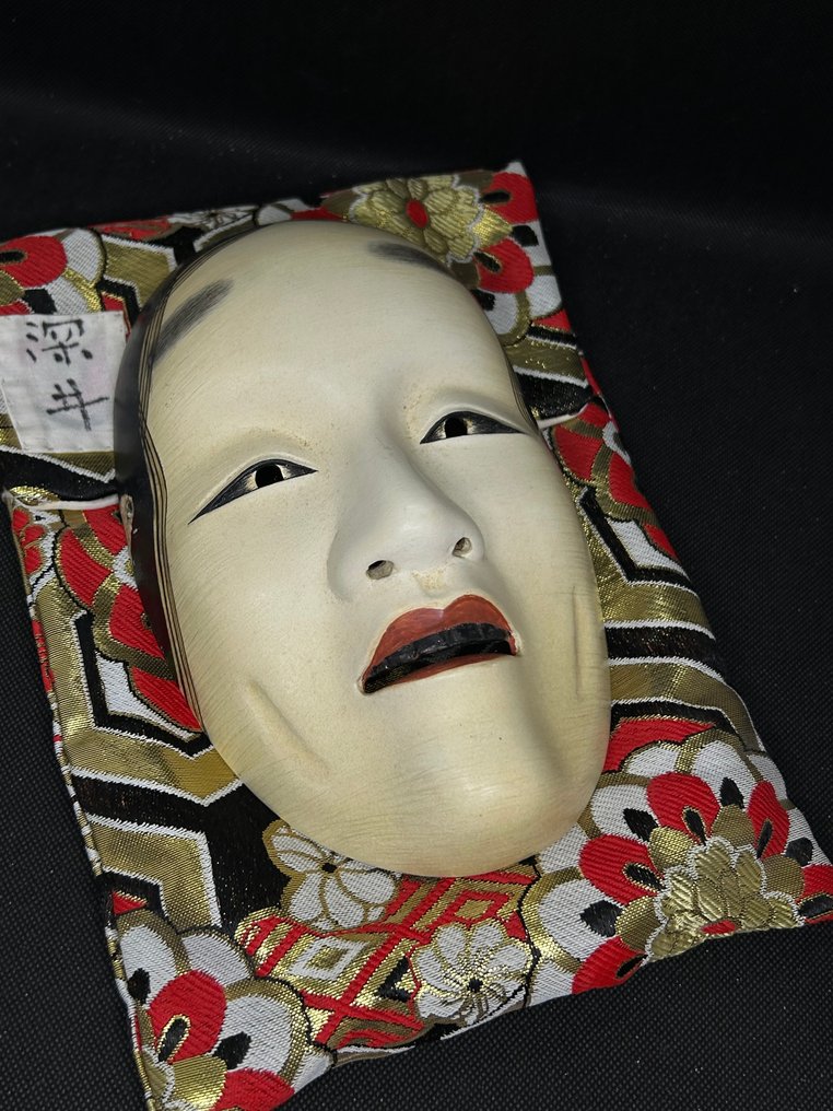 日本能乐面具 - 木, 高品质木制浮雕能面具 - 深井 - Fukai深井 #1.0