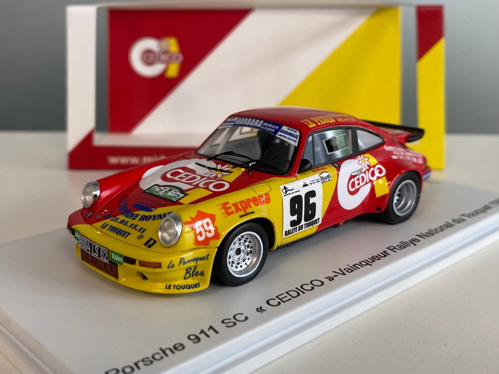Spark 1:43 - Machetă mașină - Porsche 911 SC #96 Vainqueur Rallye National du Touquet 1989 - Barbara/Barbara - Superb colecționar în ediție limitată, epuizată și numerotată 53 din 300 de exemplare în lume! #3.2