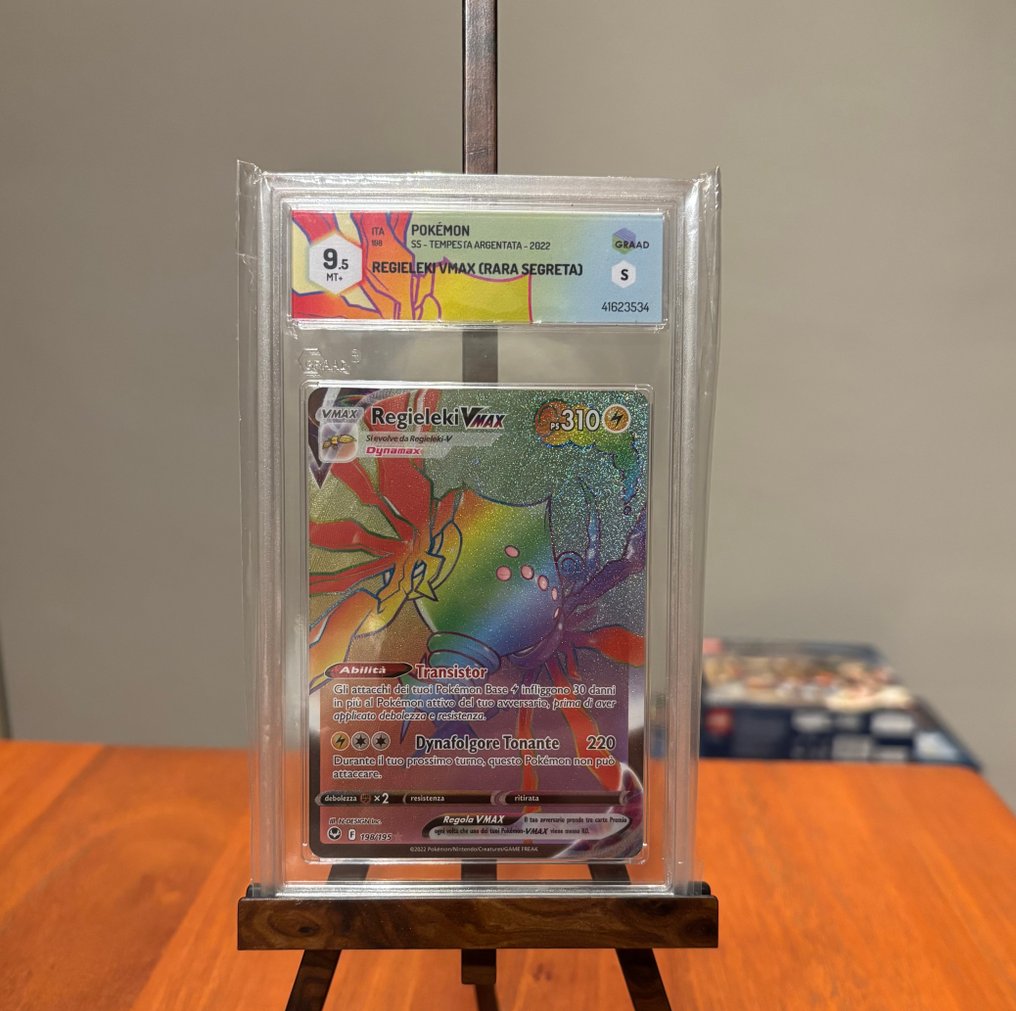 Pokémon - 1 Graded card - Regieleki VMAX 198/195 秘密稀有, 压膜 - Graad 9.5 - Sword & Shield - Silver Tempest #1.0