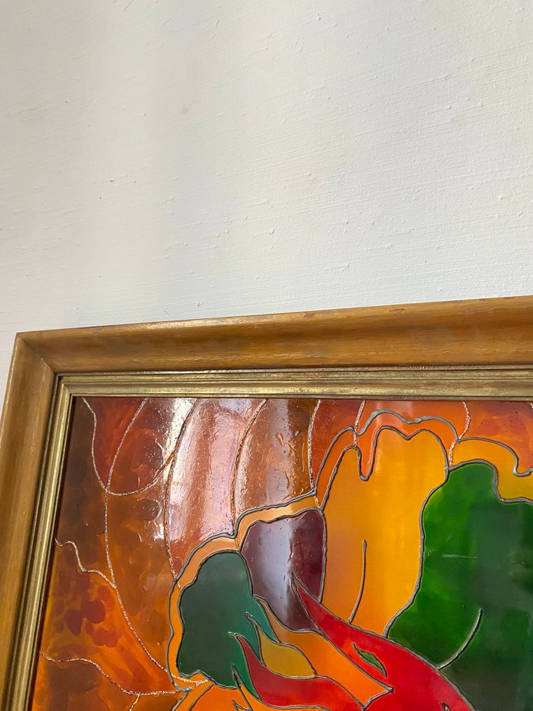  Vetrata colorata - 1950-1960 - Altezza 115 cm  #2.1