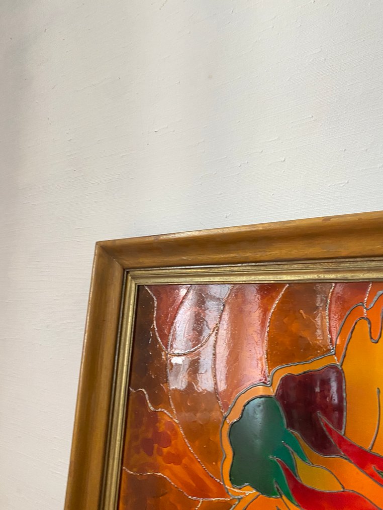  Vetrata colorata - 1950-1960 - Altezza 115 cm  #3.2