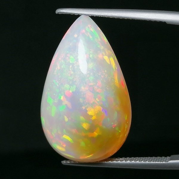 橙色, 白色 蛋白石  - 23.70 ct - 西班牙宝石学院（IGE） - 浓烈的色彩游戏 #3.2