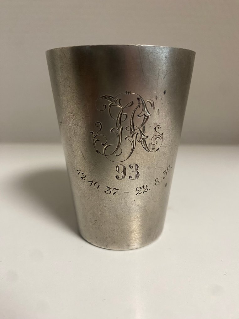 Unbekannt - Bicchiere - .835 argento - Mezzaluna, corona + orso #1.0