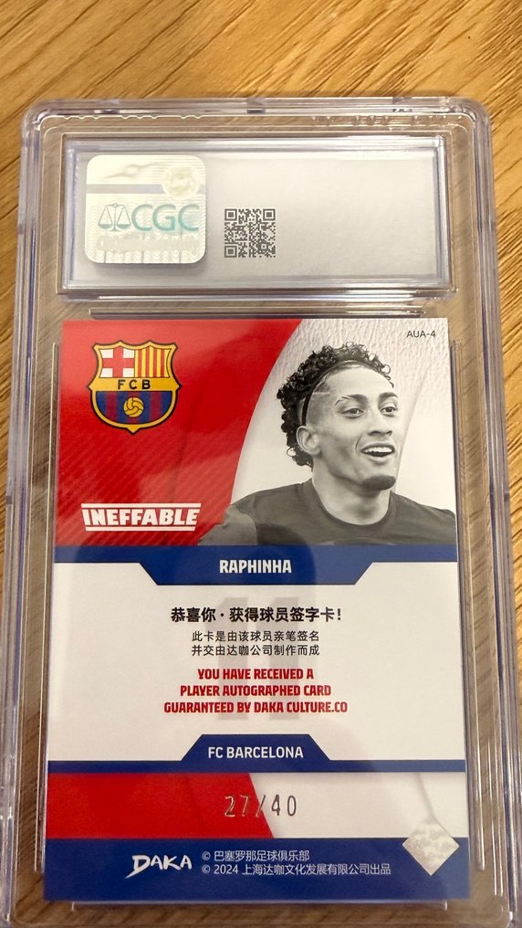 2023/24 DAKA FC Barcelona Raphinha Autograph /40 - CGC 9 Graded card #2.1