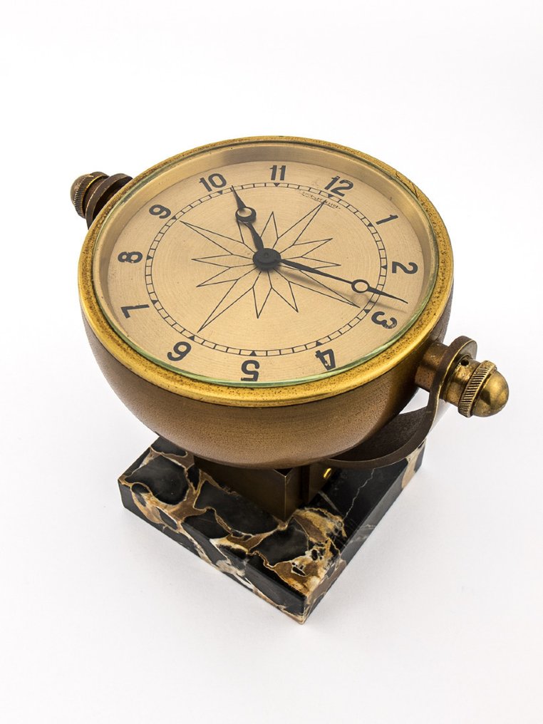 Table clock - Jaeger-LeCoultre -   Brass and marble - 1940-1950 #3.2