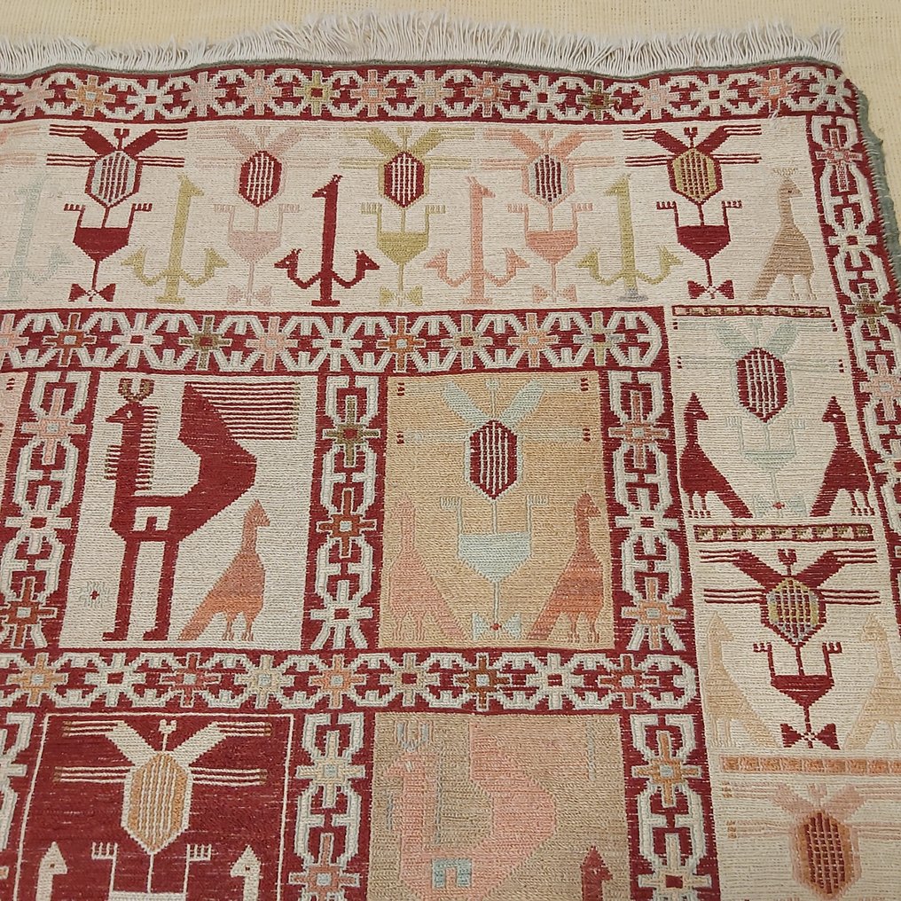 Carpet - 186 cm - 128 cm - Caucas Silk Soumak Kelim. #4.3