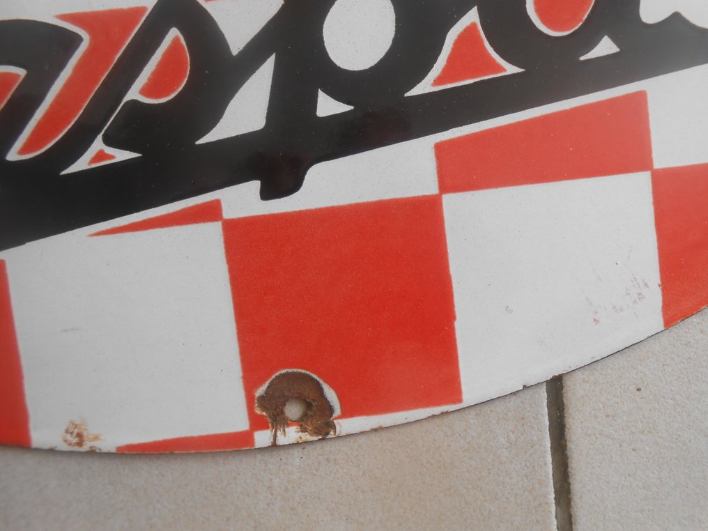 丁丁骑着他的Vespa - Hergé - 搪瓷标牌 - 搪瓷 #3.2