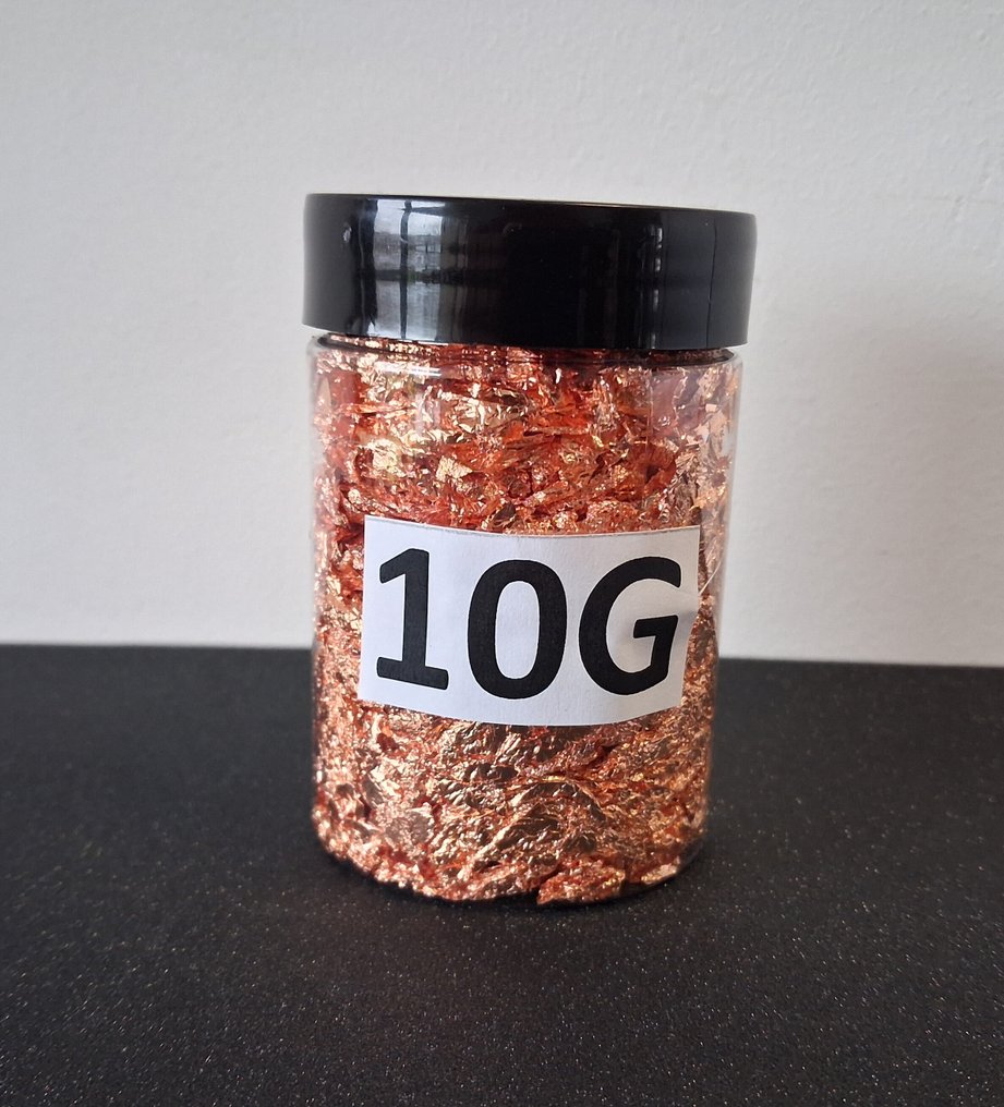 Rose Gold Leaf Flakes in a Box. 10g. - Height: 0 cm - Width: 0 cm- 10 g - (1) #1.0
