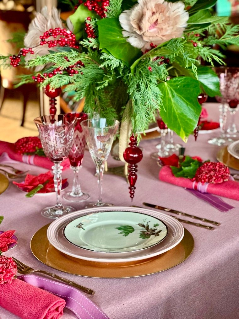 Mantel Rosa Francês para mesas amplas. 270 x 180 cm. Linho e Algodão Natural - Toalha de mesa  - 270 cm - 180 cm #2.1