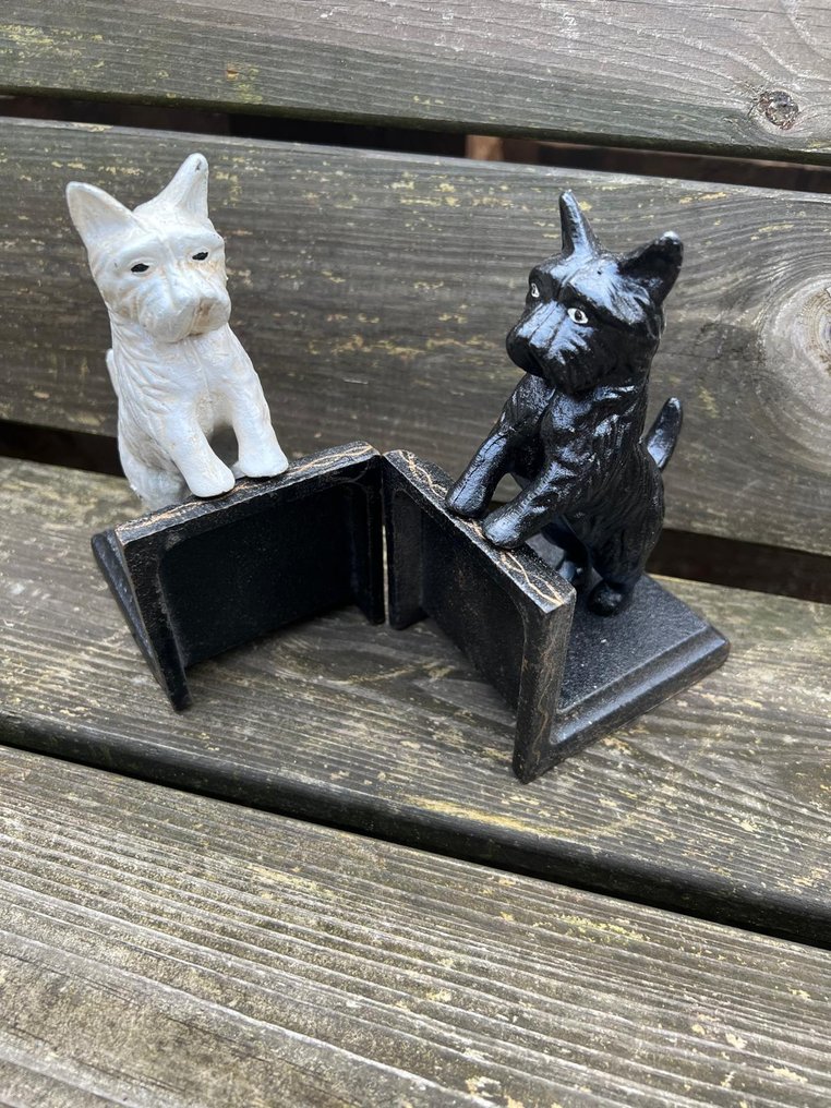 Suporturi laterale cărți (2) - Fontă - Set de 2 câini din fontă #3.2