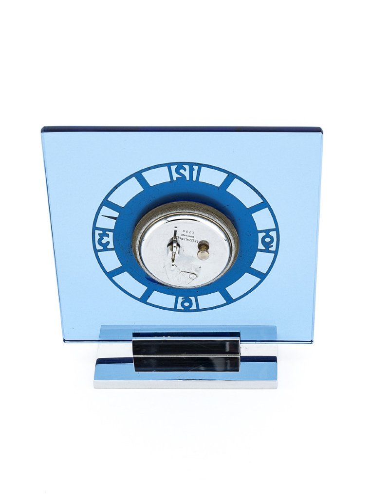 Table clock - Jaeger-LeCoultre -   Glass and chrome - 1930-1940 #4.3