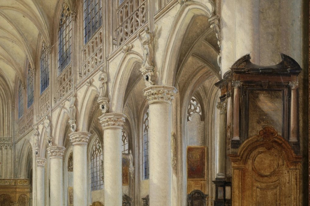 Jules Genisson (1805-1860) - Cathedral Interior #3.2