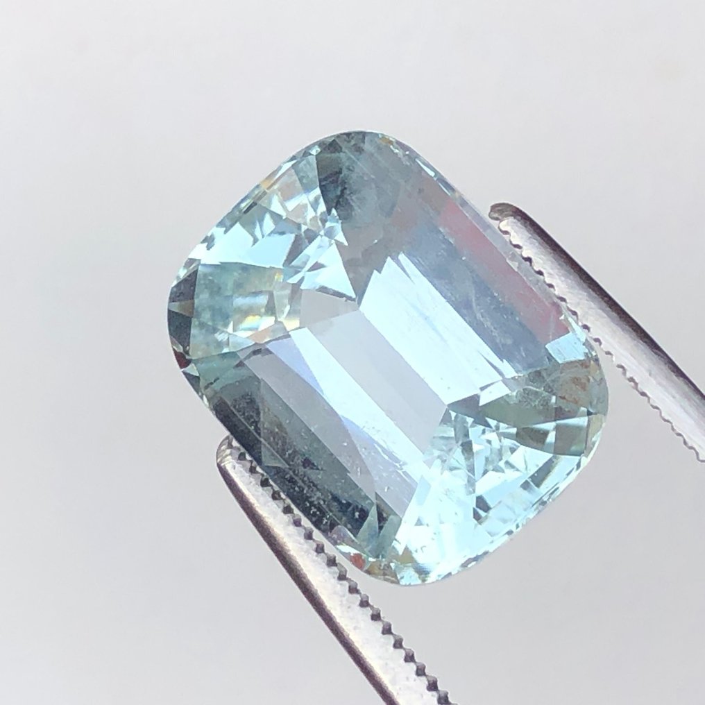 沒有保留價 - 1 pcs  藍色 綠柱石, 海藍寶石  - 6.91 ct - 國際有色寶石協會 (ICA GemLab) #1.0