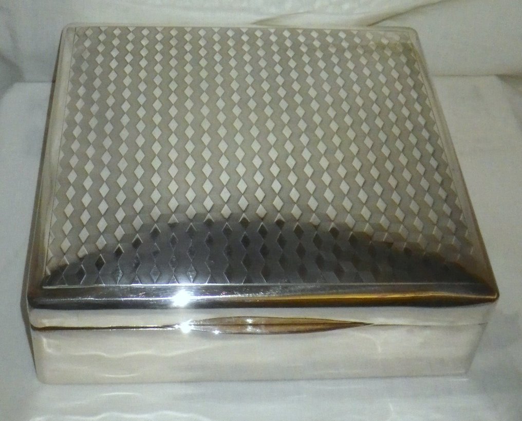 盒 - 大木箱，覆以900银箔。 - 意大利制造 #1.0