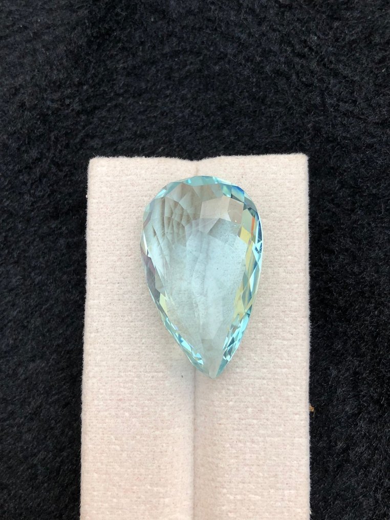Fără preț de rezervă - 1 pcs Albastru Aquamarine - 28.11 ct - Asociația internațională de pietre prețioase colorate (ICA GemLab) #2.1