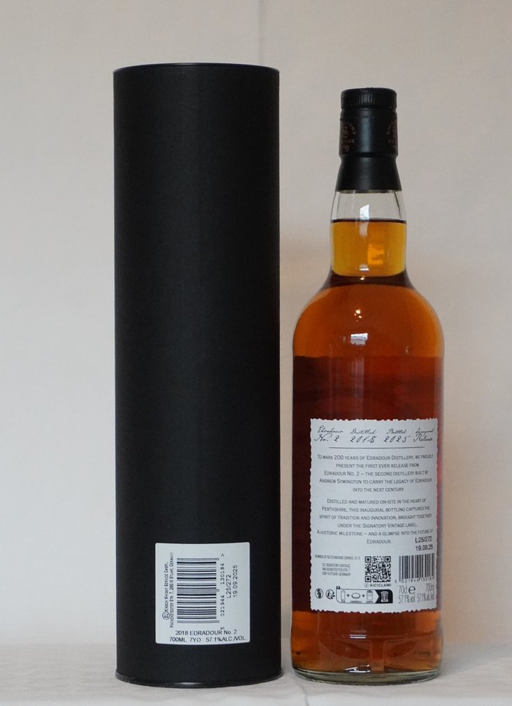 Edradour 2018 7 years old No. 2 Inaugural Release 200th Anniversary - Signatory Vintage - b. 2025 - 70 cl #1.0