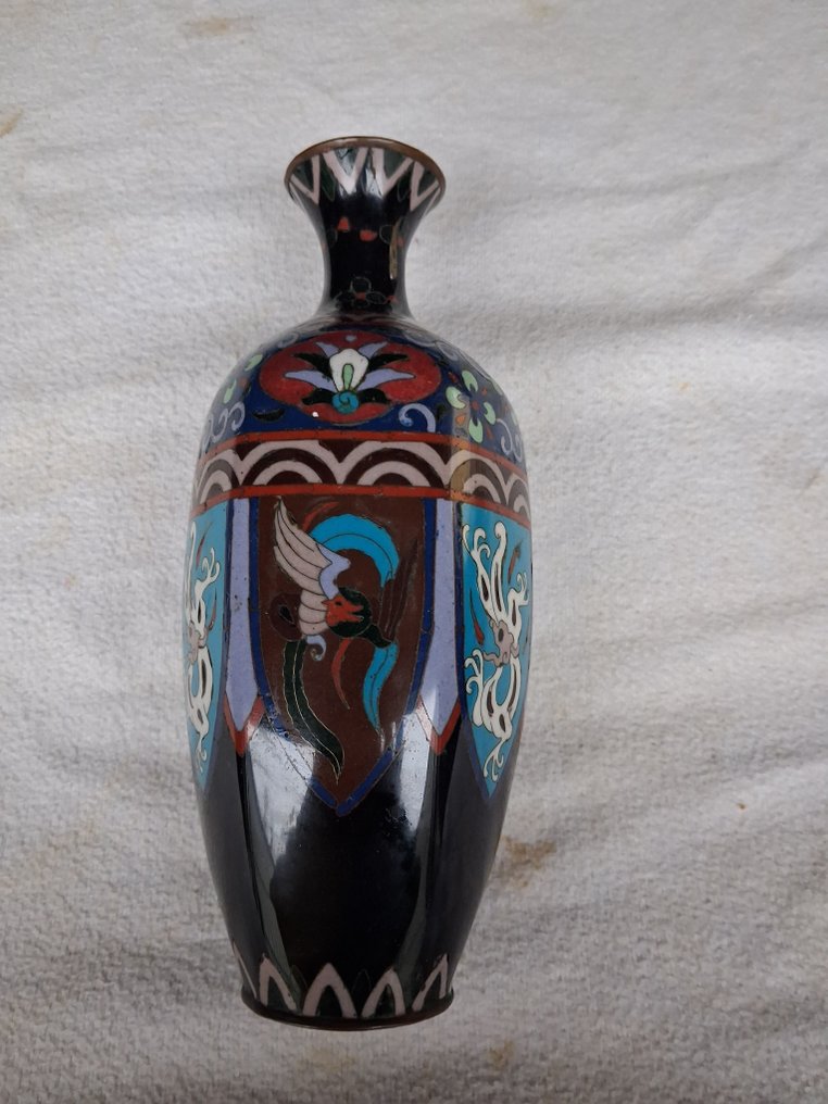 花瓶 - 瑪瑙 - 日本 - 明治時期（1868-1912） - 凤凰，烟  (沒有保留價) #2.1