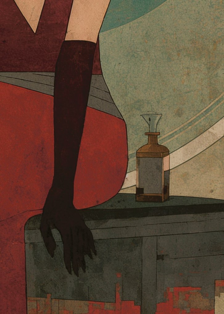 Collectibles & Co. - Art Déco Style - “Elegantly Smoking On The Couch” by Collectibles & Co. (3/3) #3.2