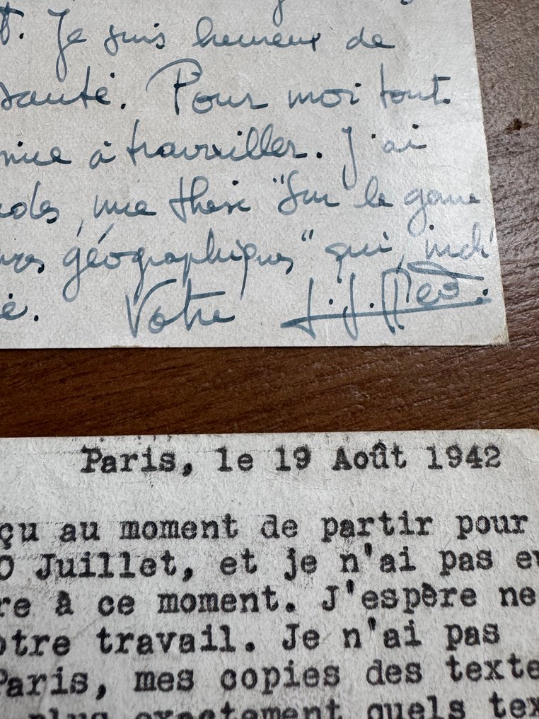 Γαλλία 1942/1942 - 1942 – Αλληλογραφία μεταξύ Γάλλων και Γερμανών επιστημόνων (Παρίσι–Χαϊδελβέργη) – Σφραγίδες #2.1