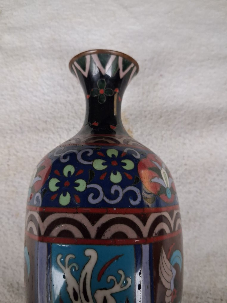 花瓶 - 瑪瑙 - 日本 - 明治時期（1868-1912） - 凤凰，烟  (沒有保留價) #4.3