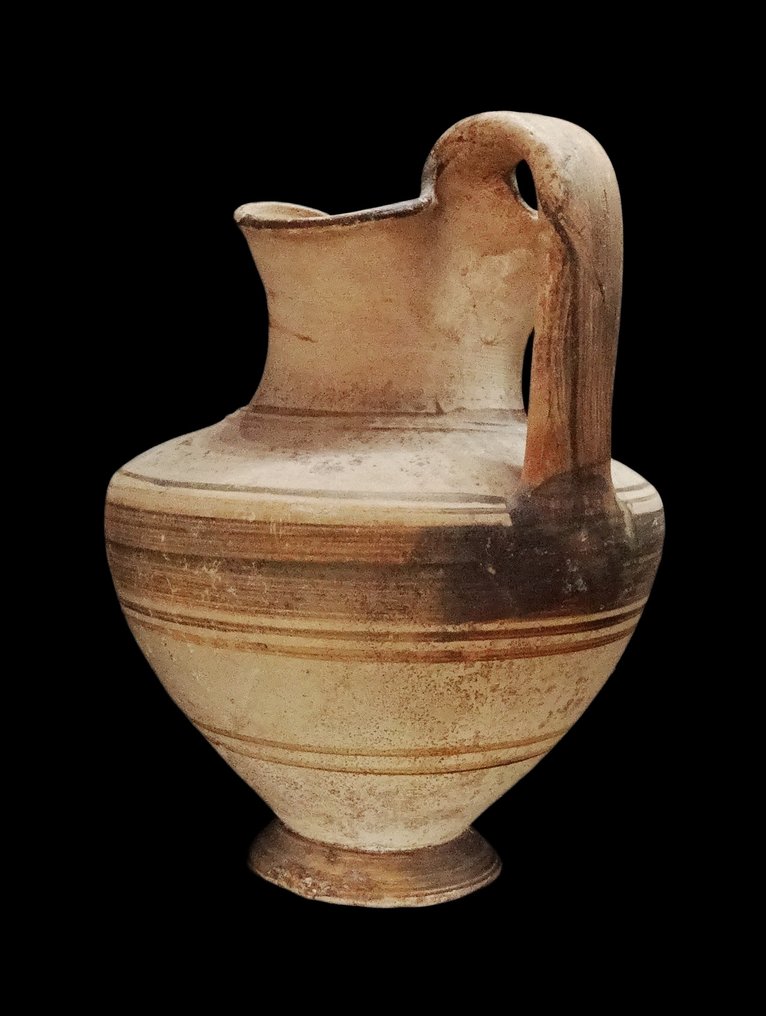 Grec ancien - Grande oenochoé  à décor - période géométrique - 700/600 BC - Intacte #4.3