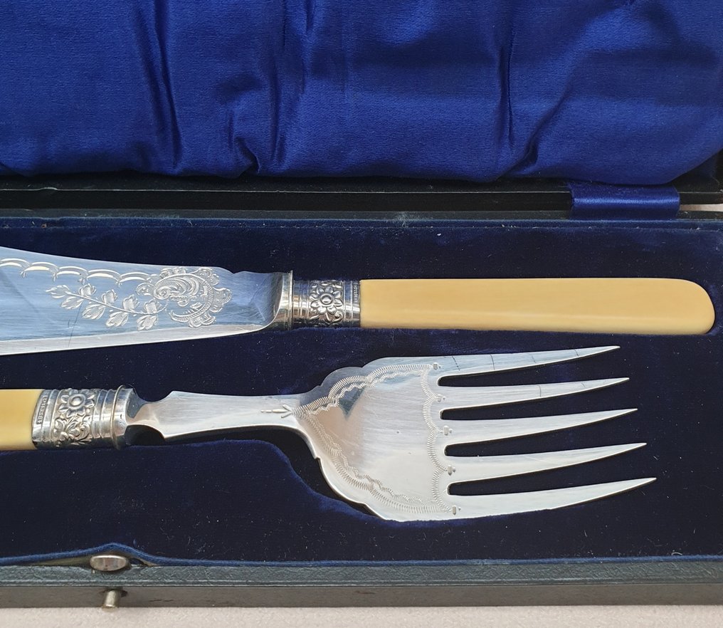 Allen & Darwin - Serveerset voor vis (2) - Verzilverd #4.3